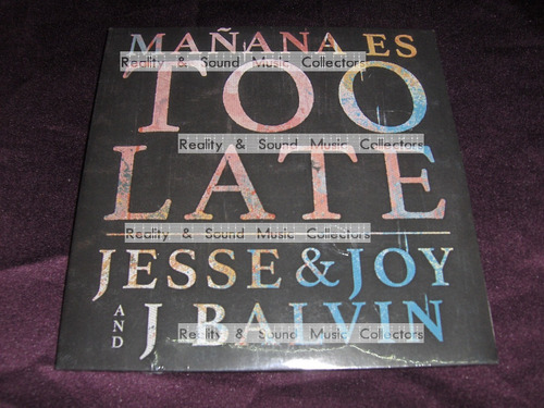 Jesse & Joy Mañana Es Too Late Feat J Balvin Cd Single Raro