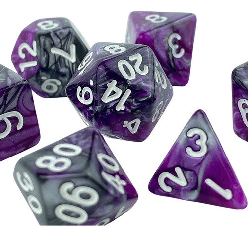 Juego De Mesa Familiar D10 D20 De Dados Acrílicos Novedosos