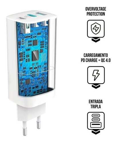 Carregador Turbo Power 4.0 65w - Macbook, Notebook E Celular