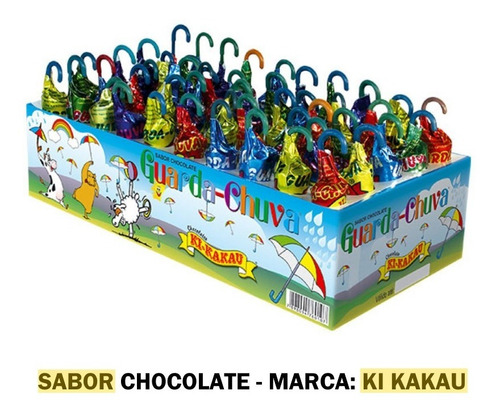 Imagem 1 de 7 de Guarda Chuva De Chocolate Marisbel C/50 Unidades