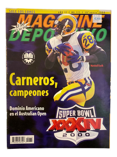 Revista Magazine Deportivo #175 Enero 2000 Superbowl 34 Nfl