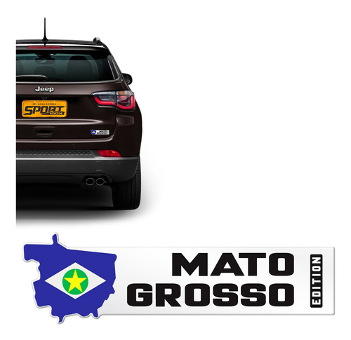 Adesivo Cromado Resinado Mato Grosso Edition Universal