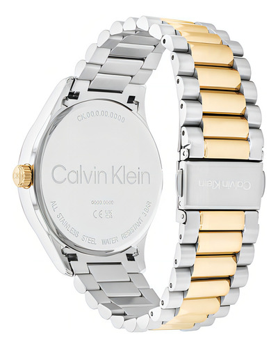 Reloj Calvin Klein Iconic Unisex De Acero Plateado 25200226 Bicolor