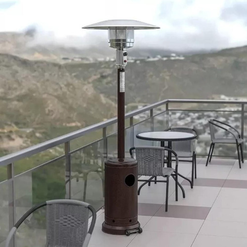 Aquecedor Chapéu Á Gás Preto Ambiente Externo Chamonix
