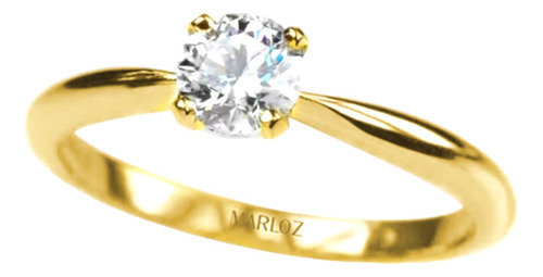 Anillos Compromiso 14kt De .22ct Diamante Natural Marloz