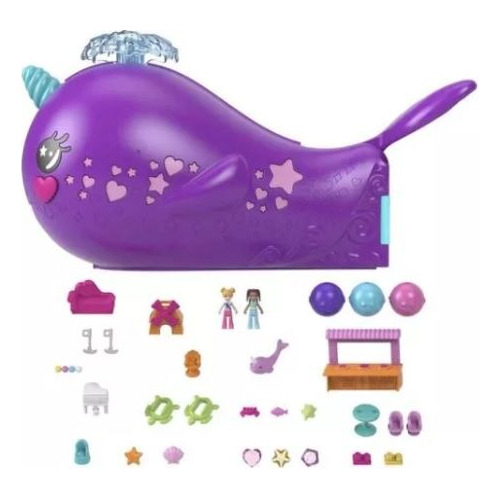 Polly Pocket Set De Juego Narval Mágico Bahía Mágica
