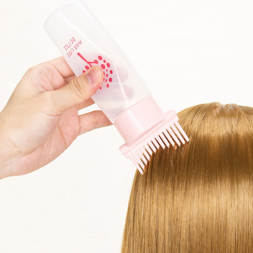 2 Aceite Para El Cabello, Cepillo Para Botella De Tinte Rosa