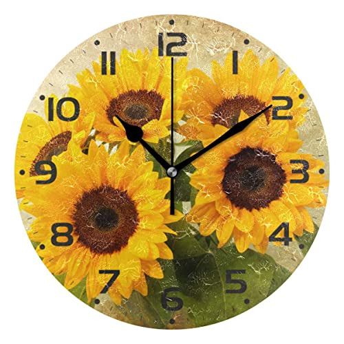 Relojes De Pared Grandes, Girasoles   Chic, Funcionamie...