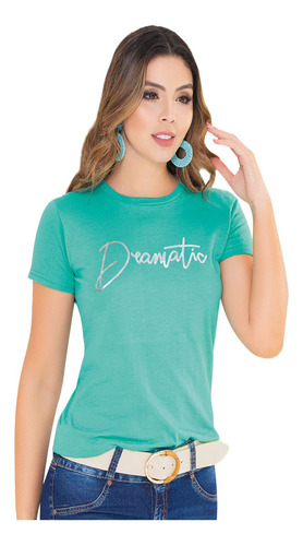 Camiseta Adulto Femenino Verde Marketing  Personal