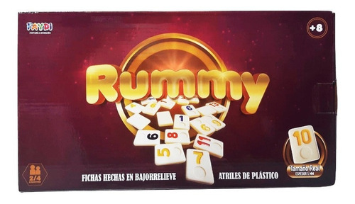 Juego De Mesa Rummy Fichas Talladas - Faydi