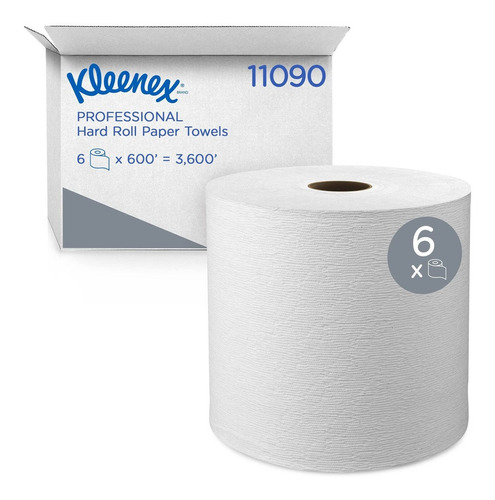 Kleenex - Toallas De Papel De Rollo Duro (11090) Con Bolsill