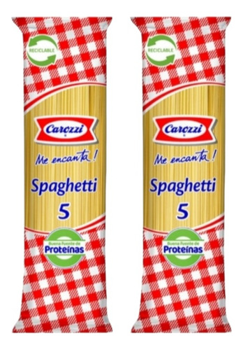 Pack 2 Carozzi Pasta Spaghetti 5 400g