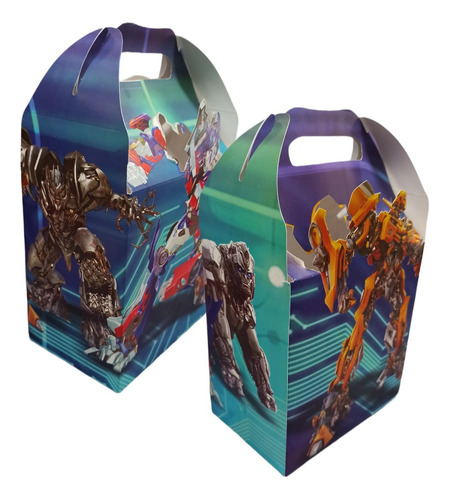 Transformers Cajas Dulceras Tridimensionales 3d 50 Niños