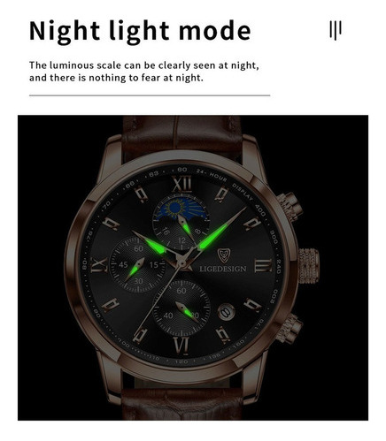 . . Reloj Original De Moda For Hombre Con Correa De Cuero