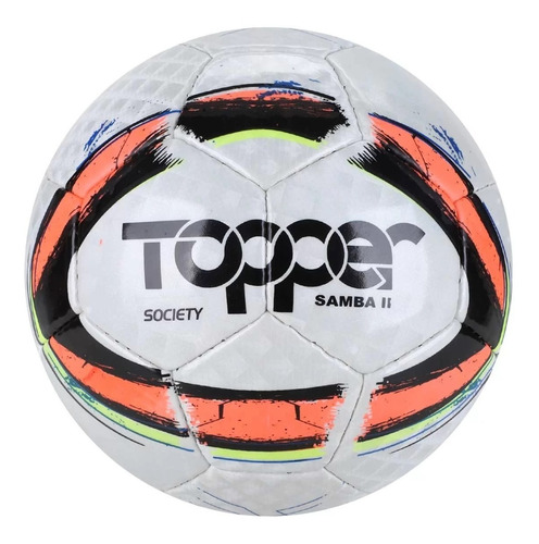 Bola De Futebol Society Topper Oficial Samba Ii - Costurada