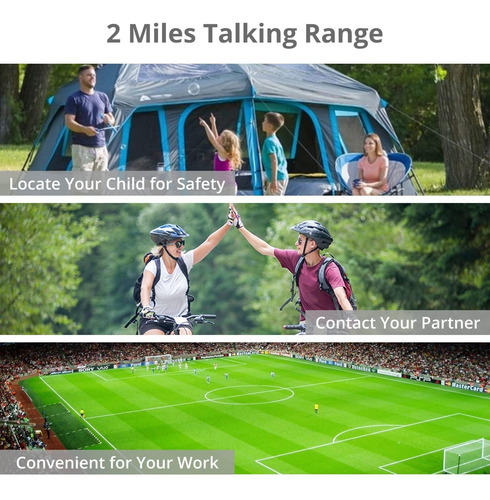 Proster Walkie Talkies Recargables 1 Par Radios Claro Bandas De Frecuencia
