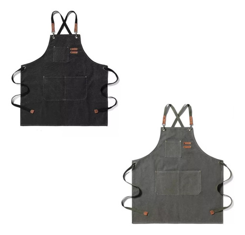 2 Piezas Mandil Delantal Nuevo Cocina Chef Multiusos Unisex.