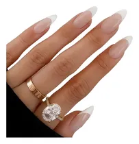 Comprar Uñas Postizas French Francesita X24 Almendra Press On Nails