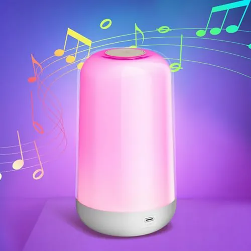 Lámpara De Mesa Inteligente Rgb Recargable Con Música Y Memo