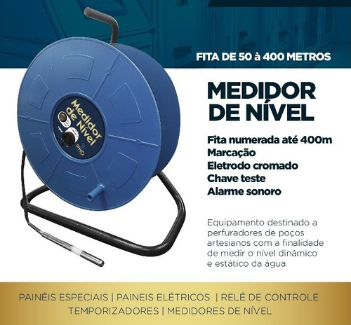 Medidor De Nível Água 50mts Para Poço Artesiano Com Bolsa