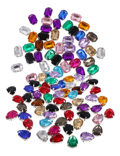 100 Piezas De Botones Rhinestone Multicolor Ropa Adornos Dis
