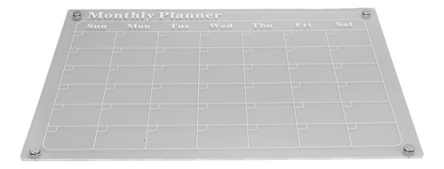Pizarra Blanca Con Calendario Acrílico De Borrado En Seco, T