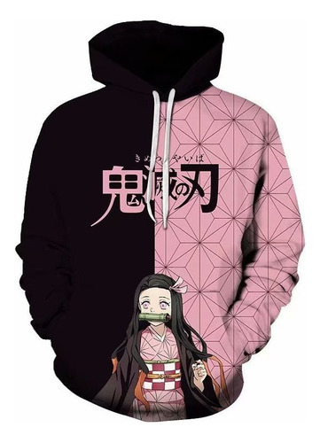 H Sudaderas Demon Slayer Kamado Nezuko Chamarra Sin Cierre