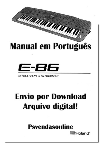 Manual Teclado Roland E86 Em Portugues Envio Agora Download