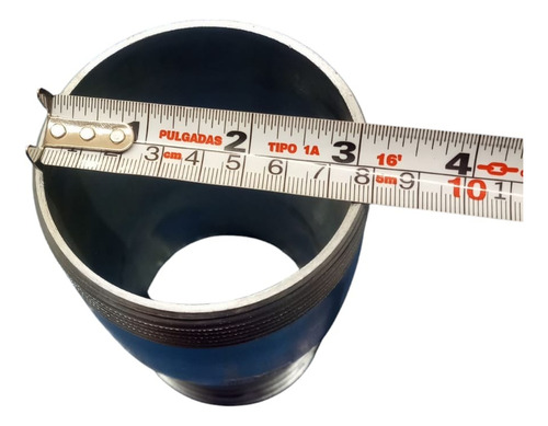 Niple Botella 3 Pulgadas Insercion Galvanizado Para Manguera Plateado