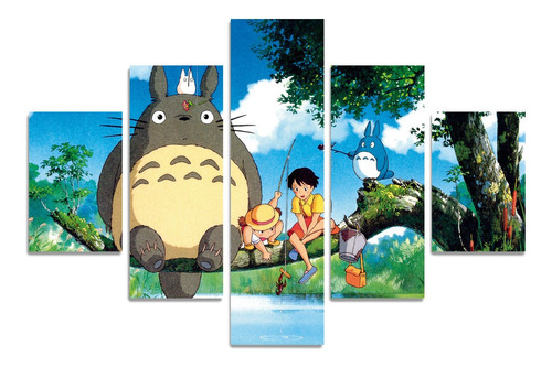 Cuadros Polípticos Totoro 100x70 Cm Gs Cuadros