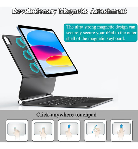 Magic Keyboard Blanco Para iPad 11ª A16 2025/10.9 10ª