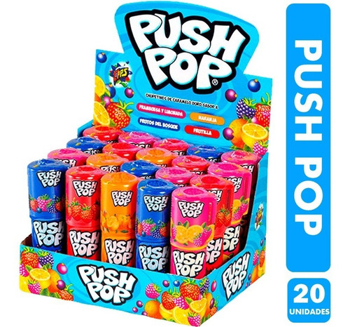 Caramelo Push Pop Duo (caja Con 20 Unidades)