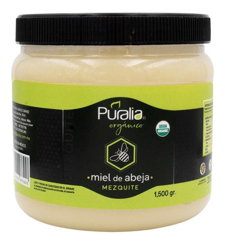 Miel Orgánica Puralia Mezquite Tarro 1500gr. 