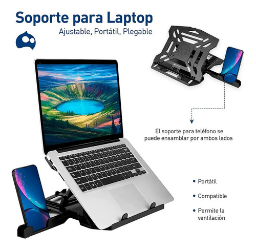 S Base Soporte Para Laptop Y Celular Con Base Giratoria
