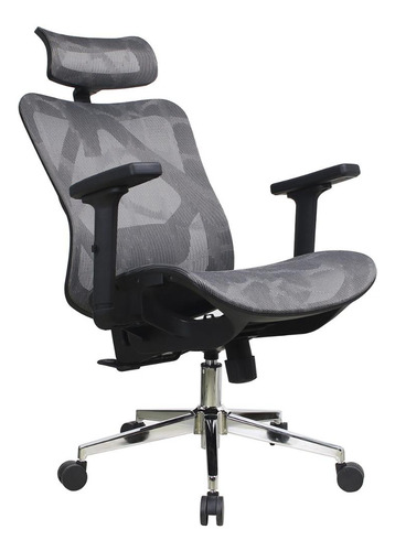 Cadeira De Escritório Dr. Office Ergo, Cinza, Mesh