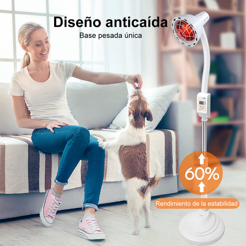 Lámpara De Pie Infrarroja Móvil Regulable En Temperatura
