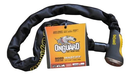 Imagen 1 de 1 de Tranca De Moto Cadena Mastiff 8020 110cm-10mm Onguard