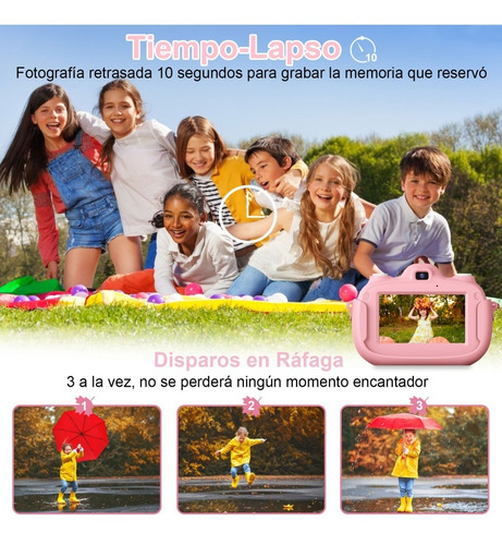 Imagen 3 de 8 de Cámara Digital Video Niño Niña 32gb Lente 1080p