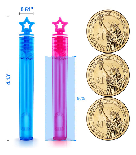 Mini Varitas De Burbujas Para Fiestas De Cumpleaños 200pzas Multicolor