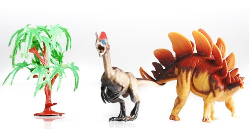 Combo 2x1 Dinosaurios Estegosaurio Y Velociraptor De Juguete