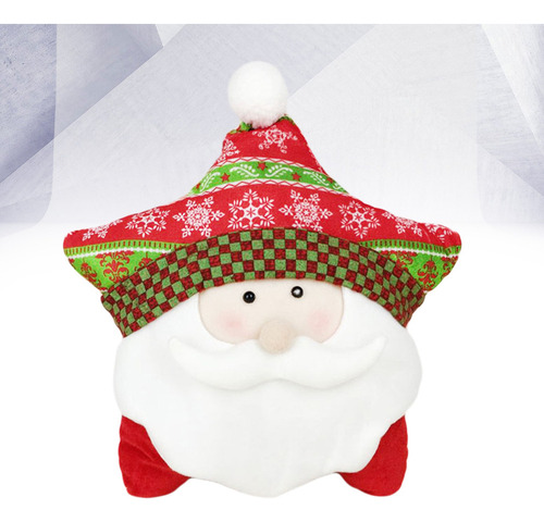 Cojín Navideño Con Forma De Estrella De Cinco Puntas De Papá