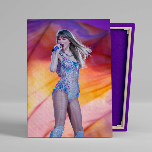 Cuadro Taylor Swift Musica Canvas Con Bastidor 60x40 Cm