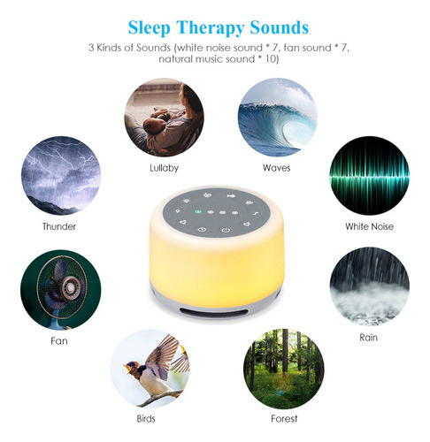 Máquina De Sonido White Noise Mood Light Music Para Dormir