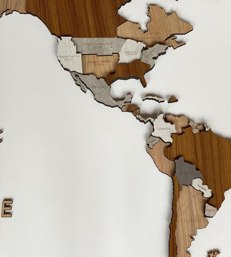 Mapa Planisferio 3d