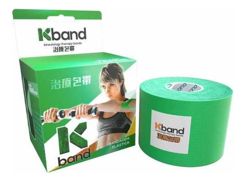 Bandagem Elástica Adesiva Kinesio K Band Verde - T. Foods