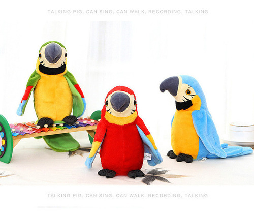 Pájaro De Peluche Eléctrico Parlante Que Repite Lo Que Dices
