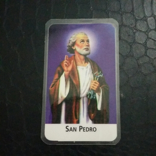 Estampita De San Pedro Plastificada 