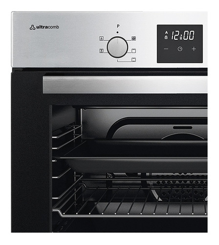 Imagen 2 de 3 de Horno Empotrable Eléctrico Ultracomb Uc - E60d 60l Gris 220v