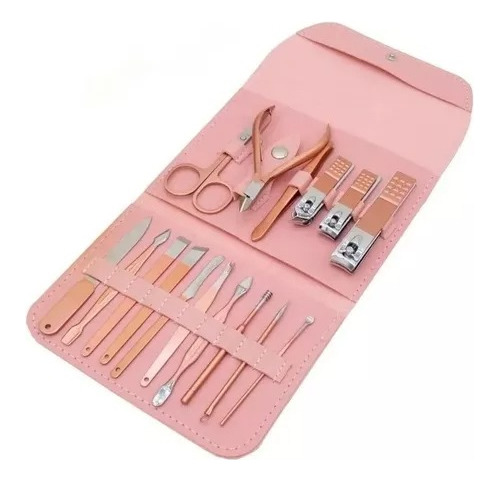 Kit Manicura Pedicura 16piezas Corta Uñas Alicate Lima Pinza