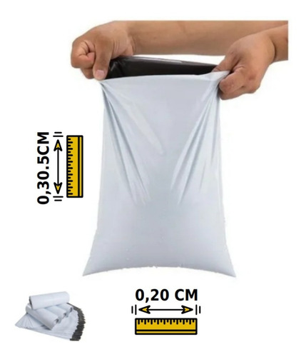 Imagem 1 de 3 de Envelope Plástico 20x30 - 100 Unidades